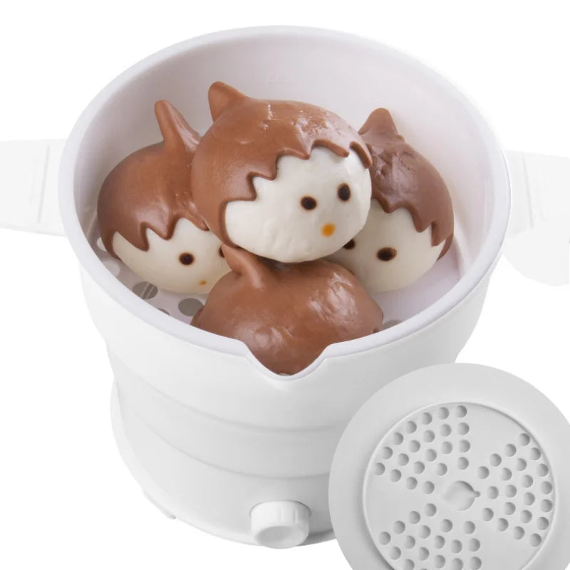 Cuiseur électrique pliant multifonction, Mini riz chaud, dortoir d'étudiants, nouilles pour cuisine, maison, voyage, EU 800w