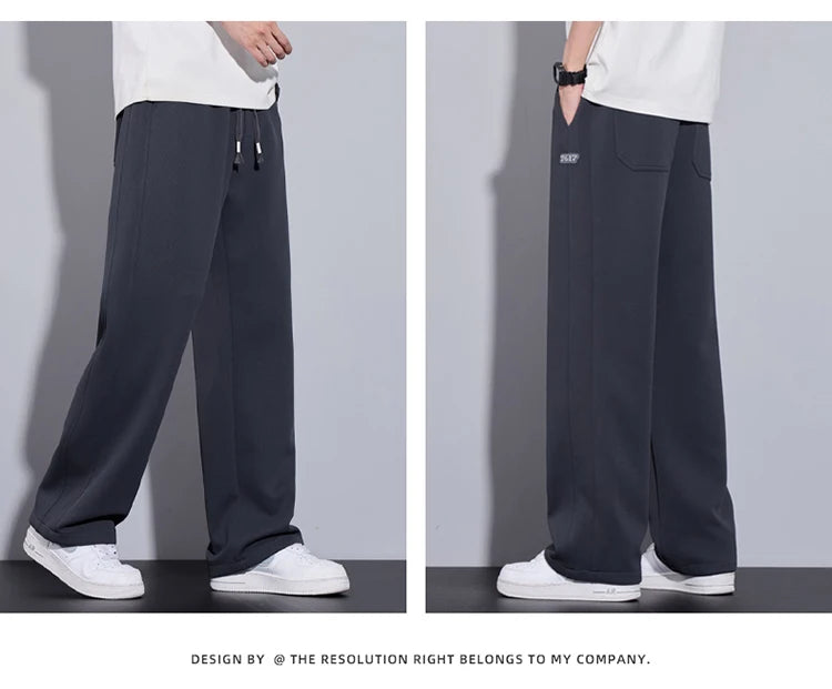 Pantalon droit décontracté pour homme, vêtements de proximité, streetwear uni, nouveau, printemps 2025, fjZG9860