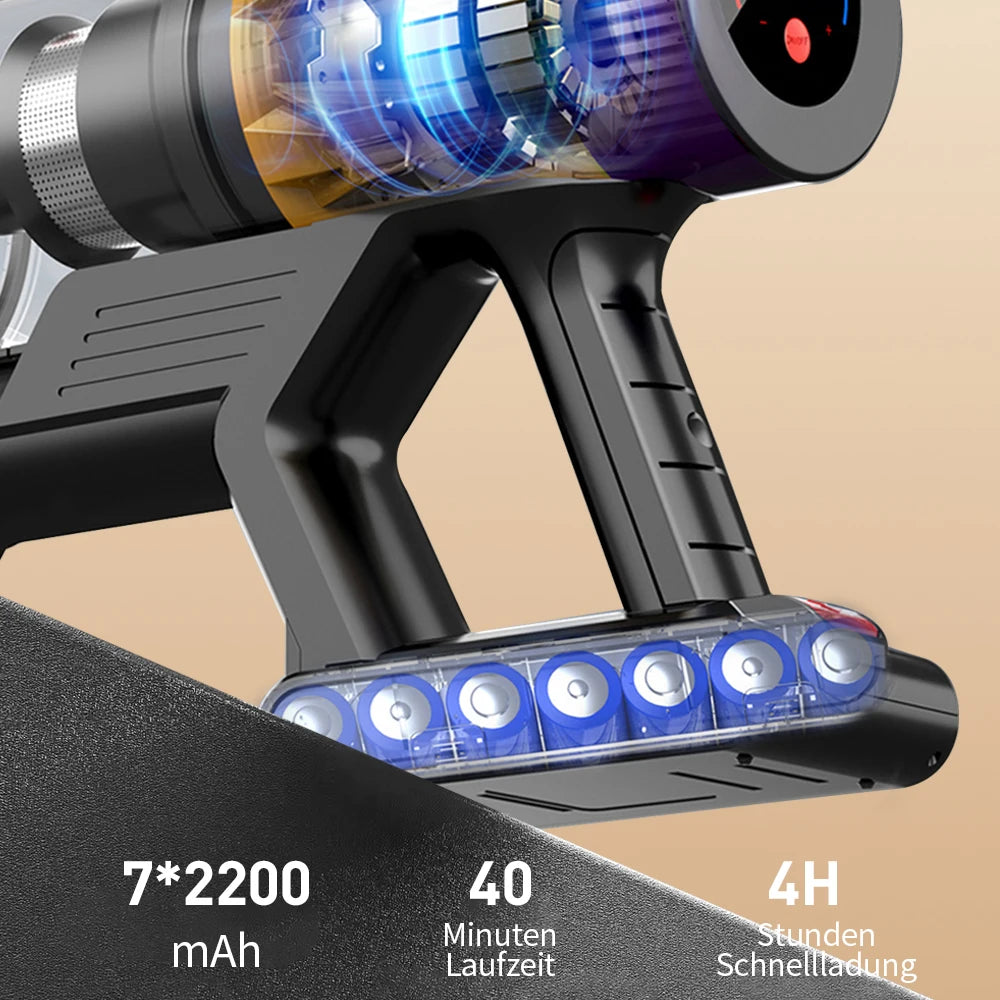 Aspirateur sans fil 550W, moteur sans balais, aspiration 55K PA, aspirateur Vertical, tasse à poussière pour maison intelligente, 3 têtes de brosse