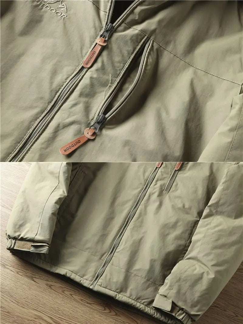 Veste imperméable à capuche pour homme, coupe-vent chaud, doublé sourire, randonnée en plein air, trekking, printemps, automne