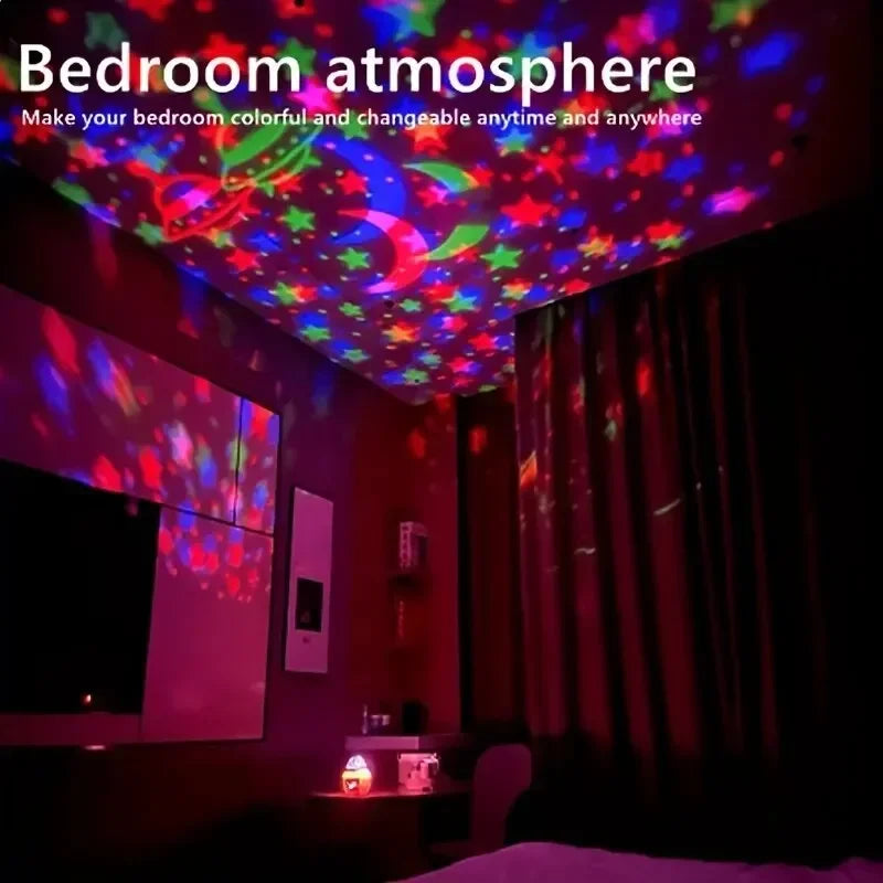 LED ciel étoilé veilleuses USB projecteur lampe boule magique lune étoile lumières de noël maison chambre atmosphère décorations