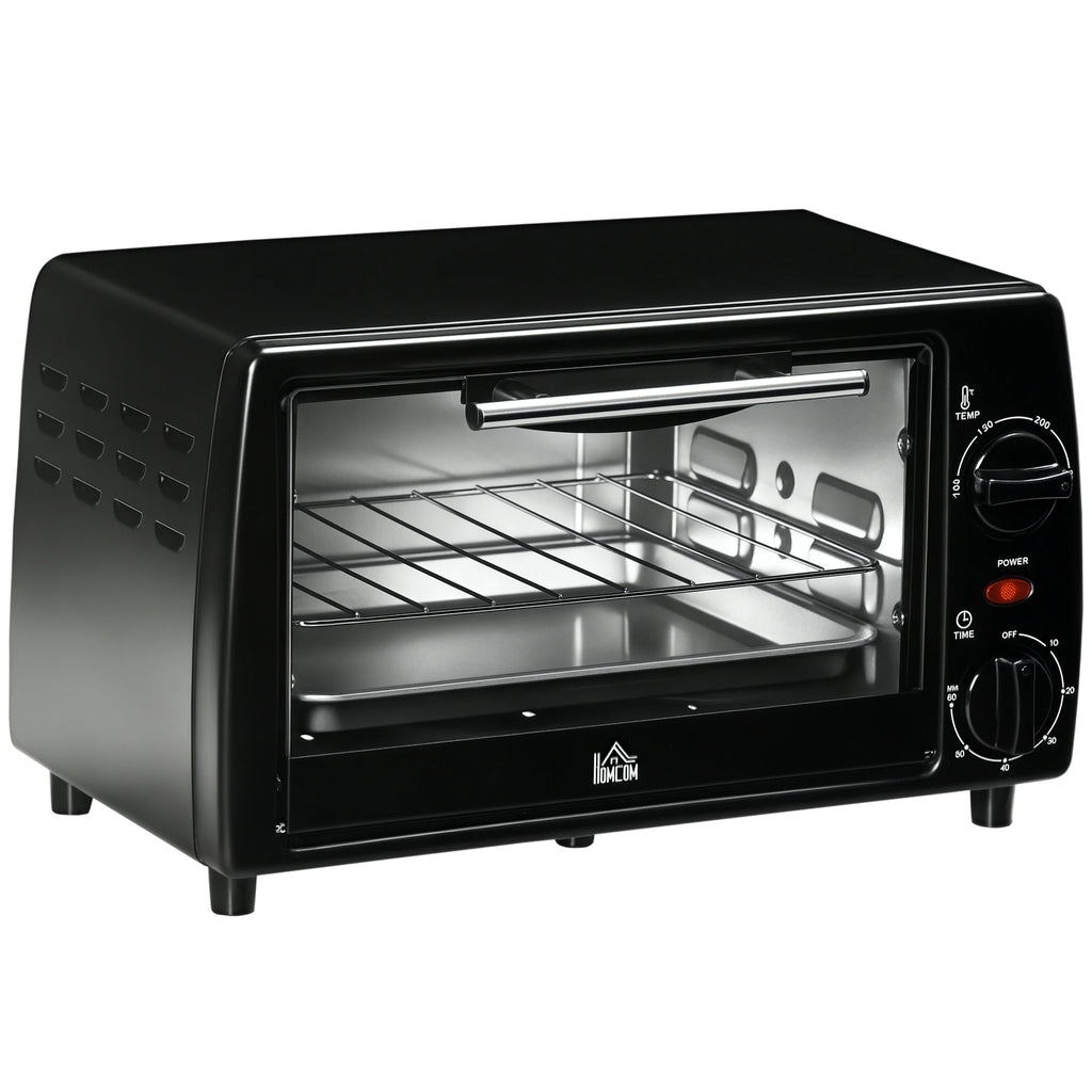 Homcom Four Électrique De Table 10 L 750W Température 230 ℃     36,5X26X22 cm Noir