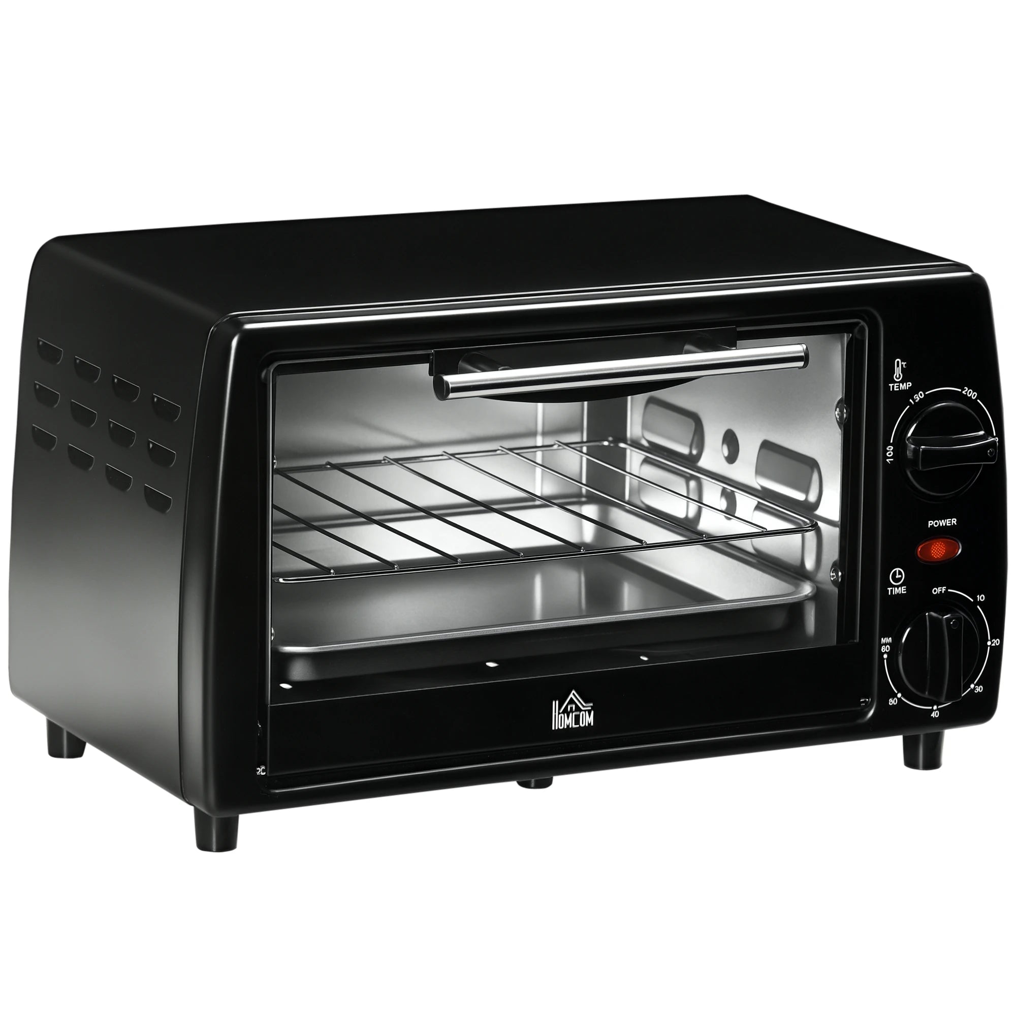 Homcom Four Électrique De Table 10 L 750W Température 230 ℃     36,5X26X22 cm Noir