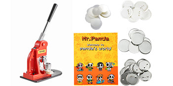 SucceBuy 25/32/58/75MM Machine de fabrication de badges broche de bouton de bricolage avec 500 pièces pièces gratuites Kit de presse cercle fabrication outil de fabrication de boutons