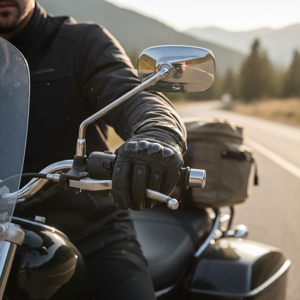 Gants Moto Cuir Renforcés - Protection Carbone Tactiles