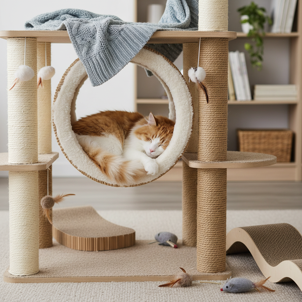 Arbre à Chat Multi-Niveaux avec Griffoir