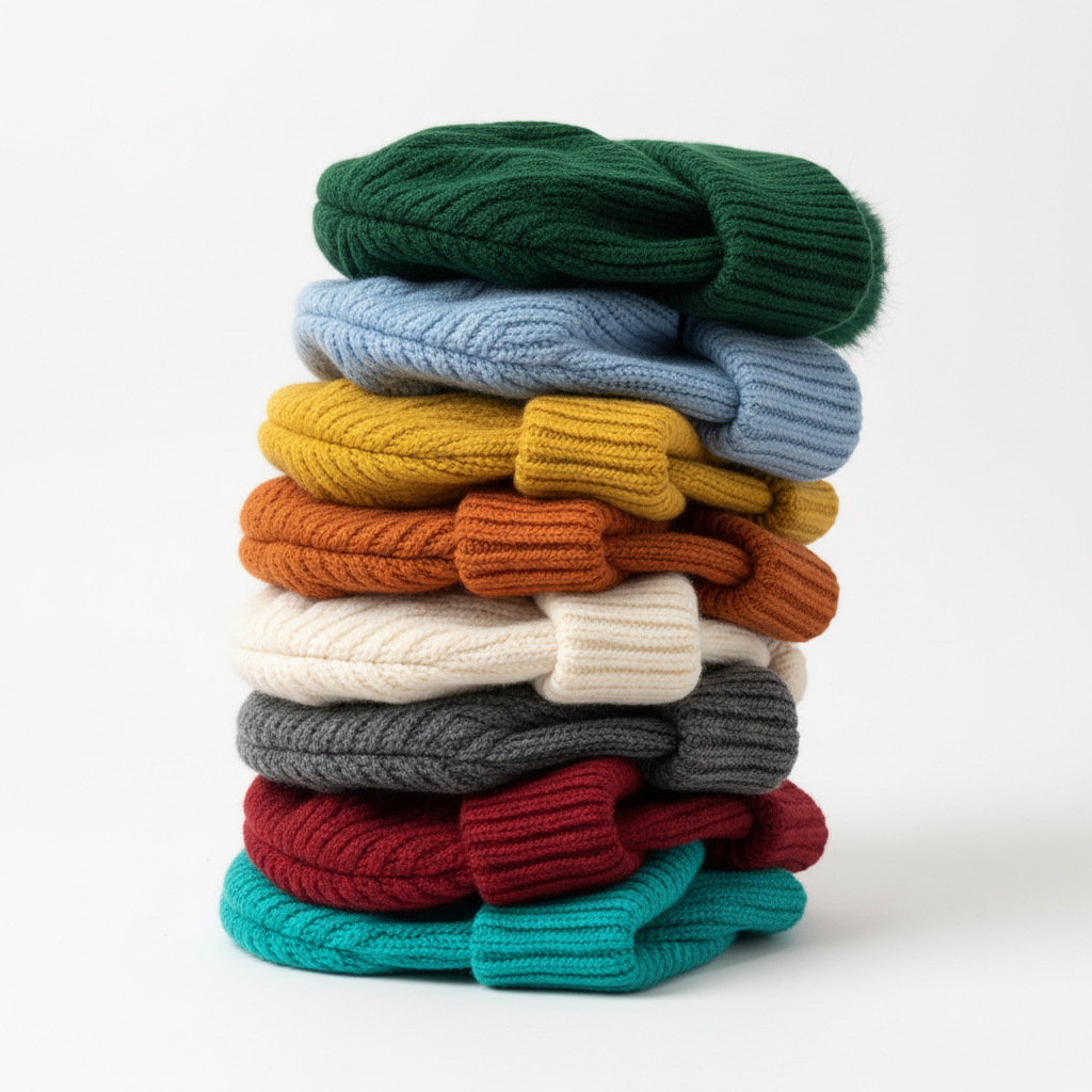 Bonnet en Laine Tricoté - Unisexe