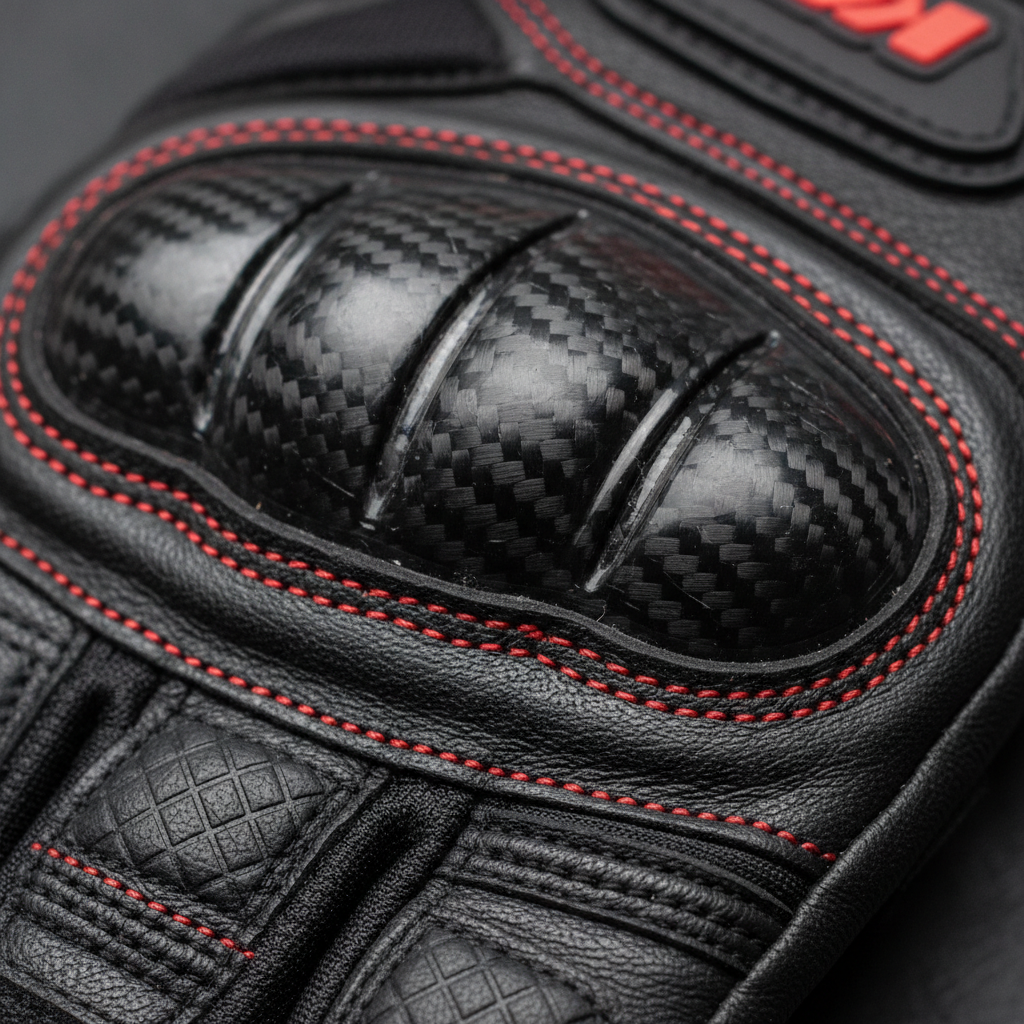Gants Moto Cuir Renforcés - Protection Carbone Tactiles