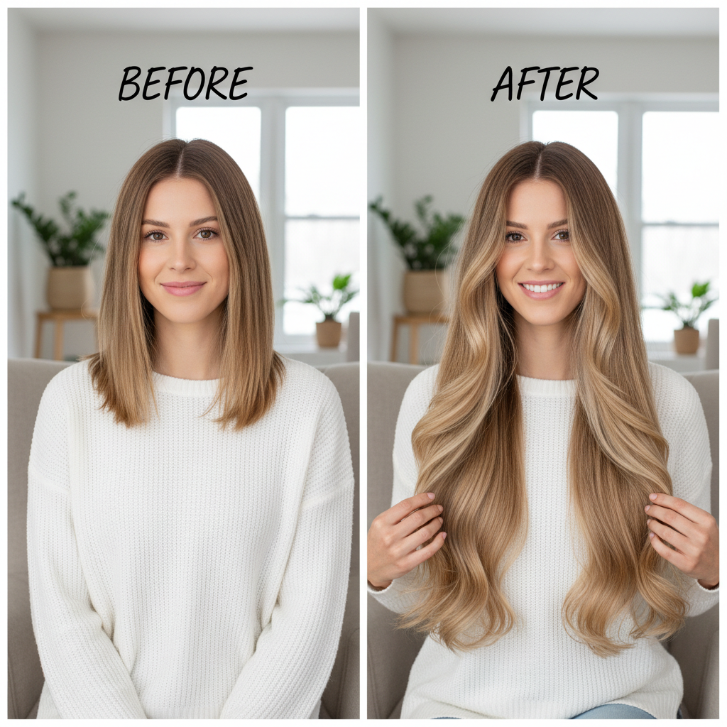 Extensions Cheveux Naturels à Clips - 100% Cheveux Humains Remy