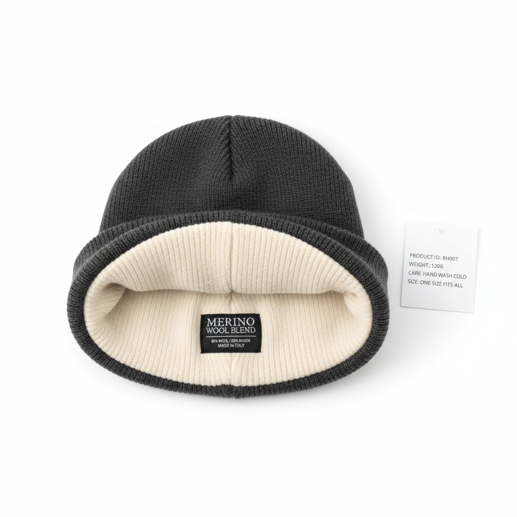 Bonnet en Laine Tricoté - Unisexe