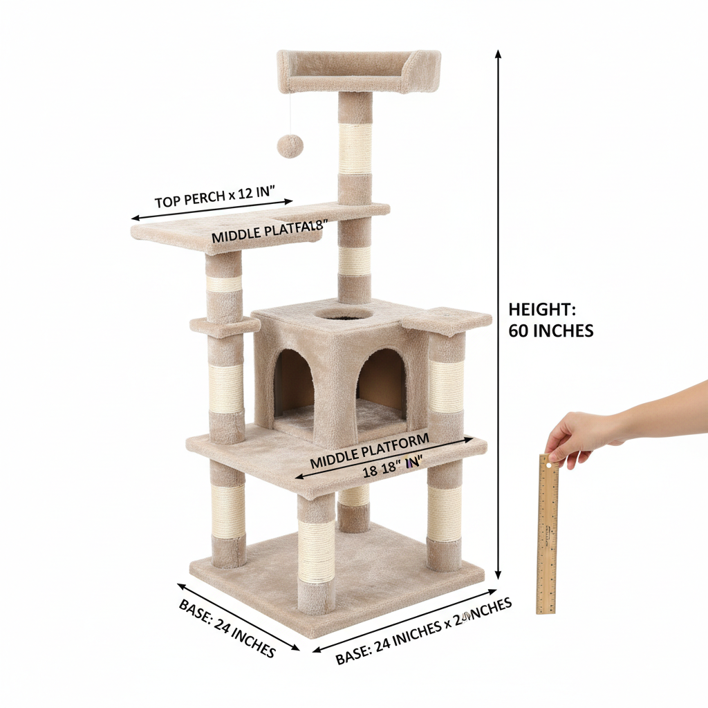 Arbre à Chat Multi-Niveaux avec Griffoir