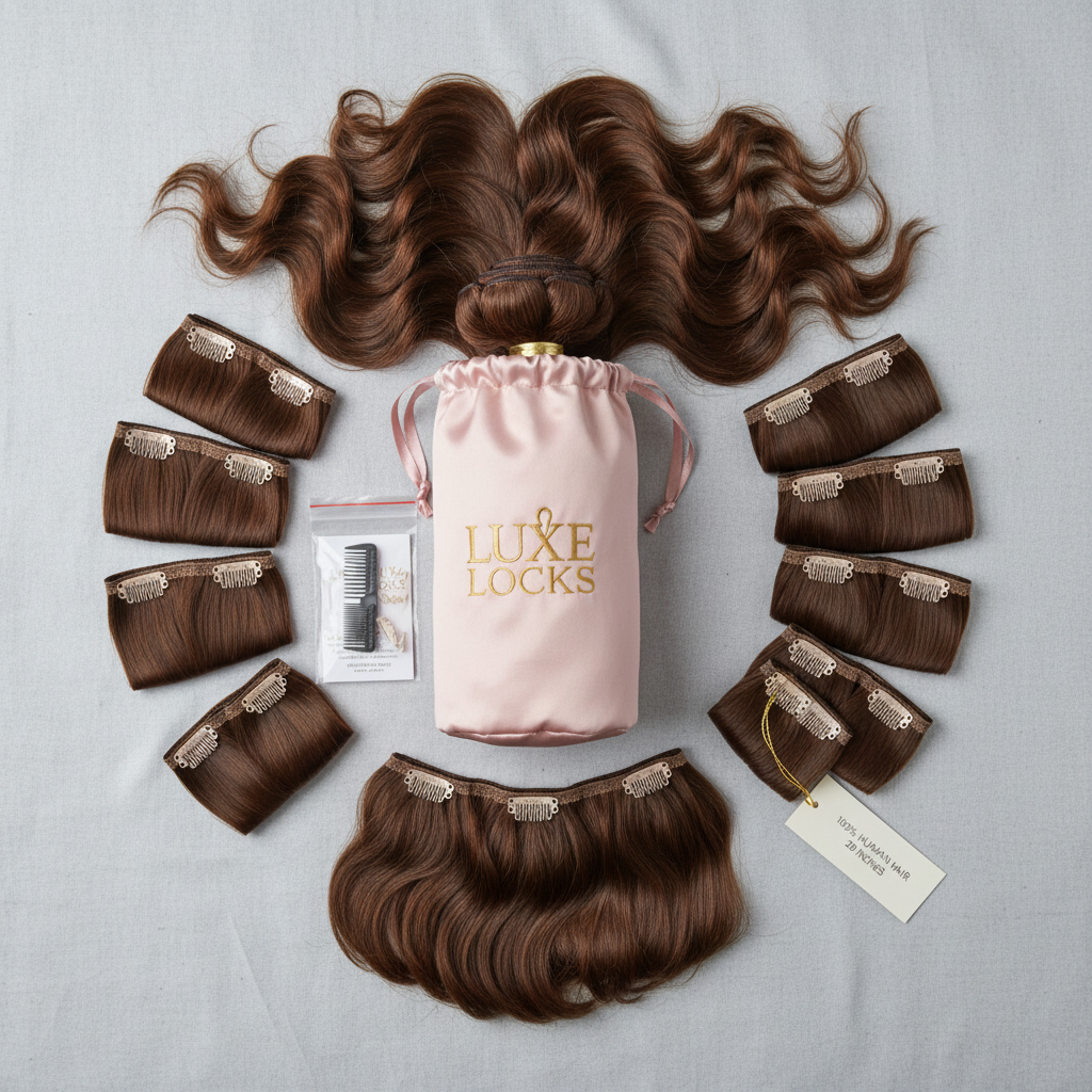 Extensions Cheveux Naturels à Clips - 100% Cheveux Humains Remy