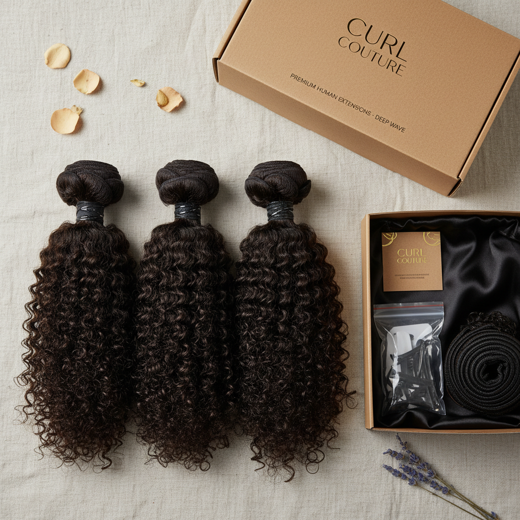 Tissage Cheveux Bouclés Naturels - 3 Bundles Vierges Brésiliens