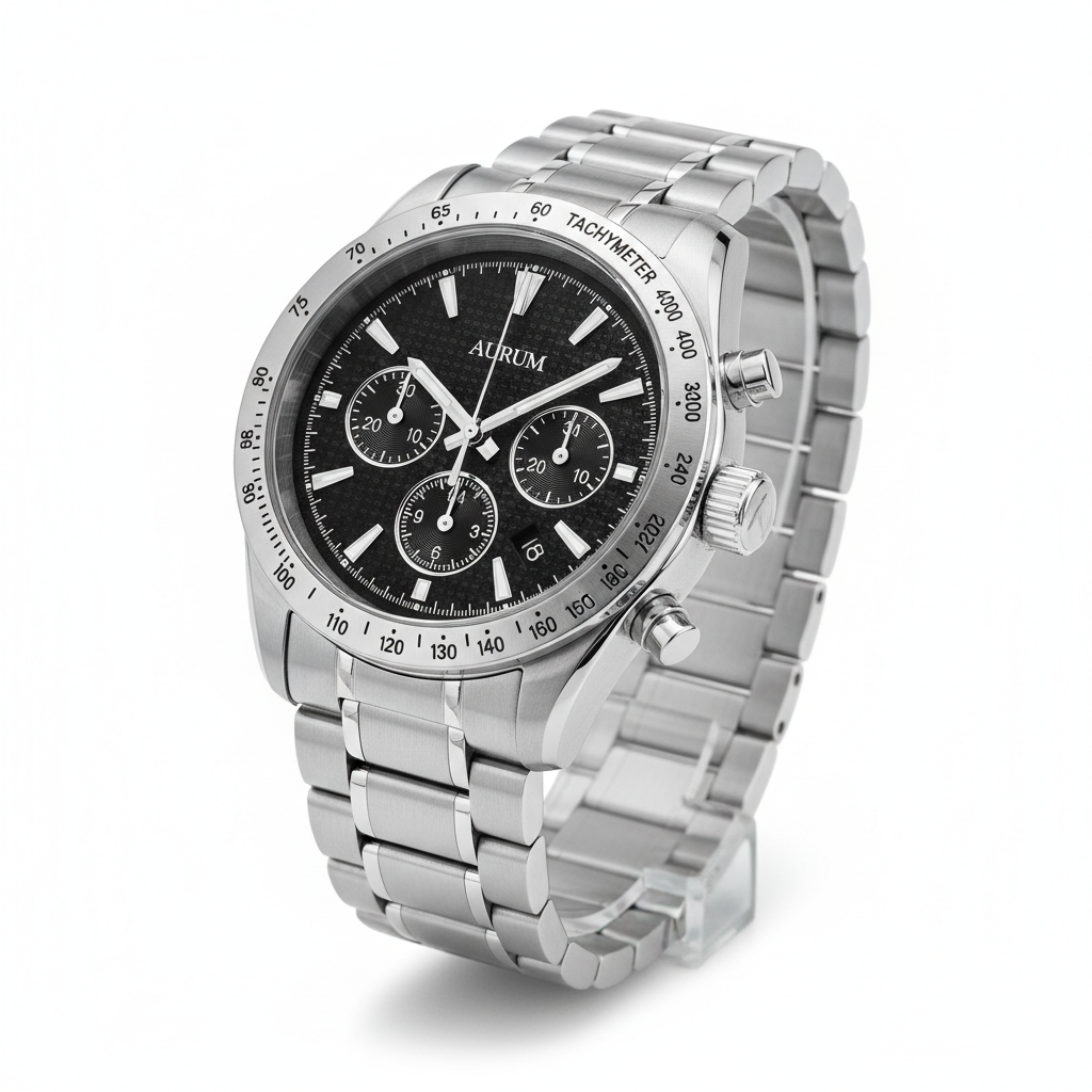 Montre Homme Chronographe - Acier Inoxydable