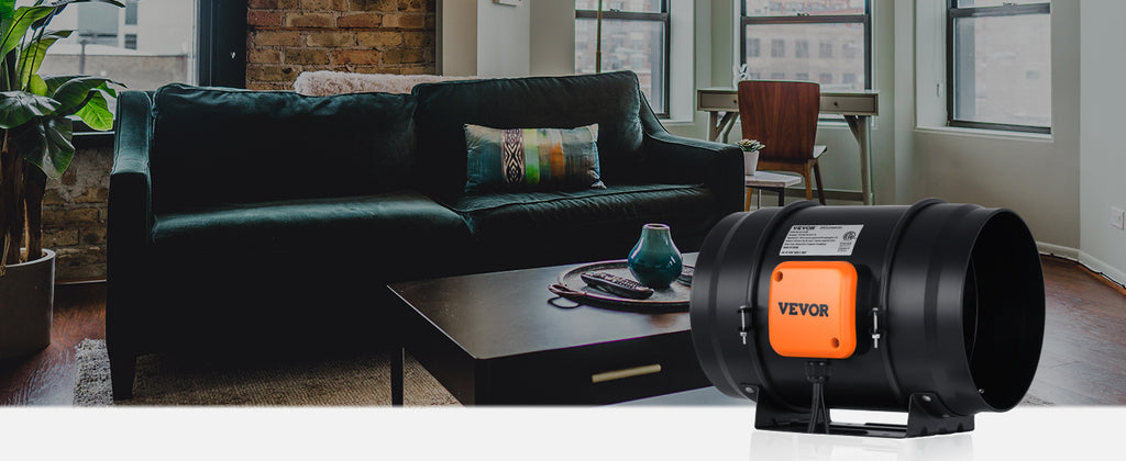 SucceBuy ventilateur de conduit en ligne échappement de Ventilation de moteur EC silencieux avec contrôleur de température et d'humidité pour les tentes de culture de Booster de refroidissement